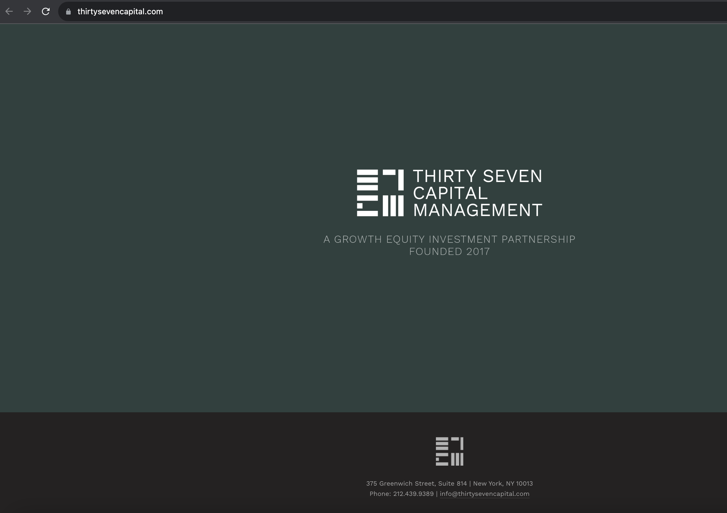 Thirty Seven Capital Website